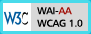 Level A conformance icon, W3C-WAI Web Content Accessibility Guidelines 1.0